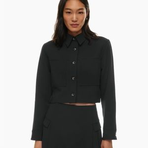 NWT Aritzia Wilfred Little Cropped Jacket in Black XS